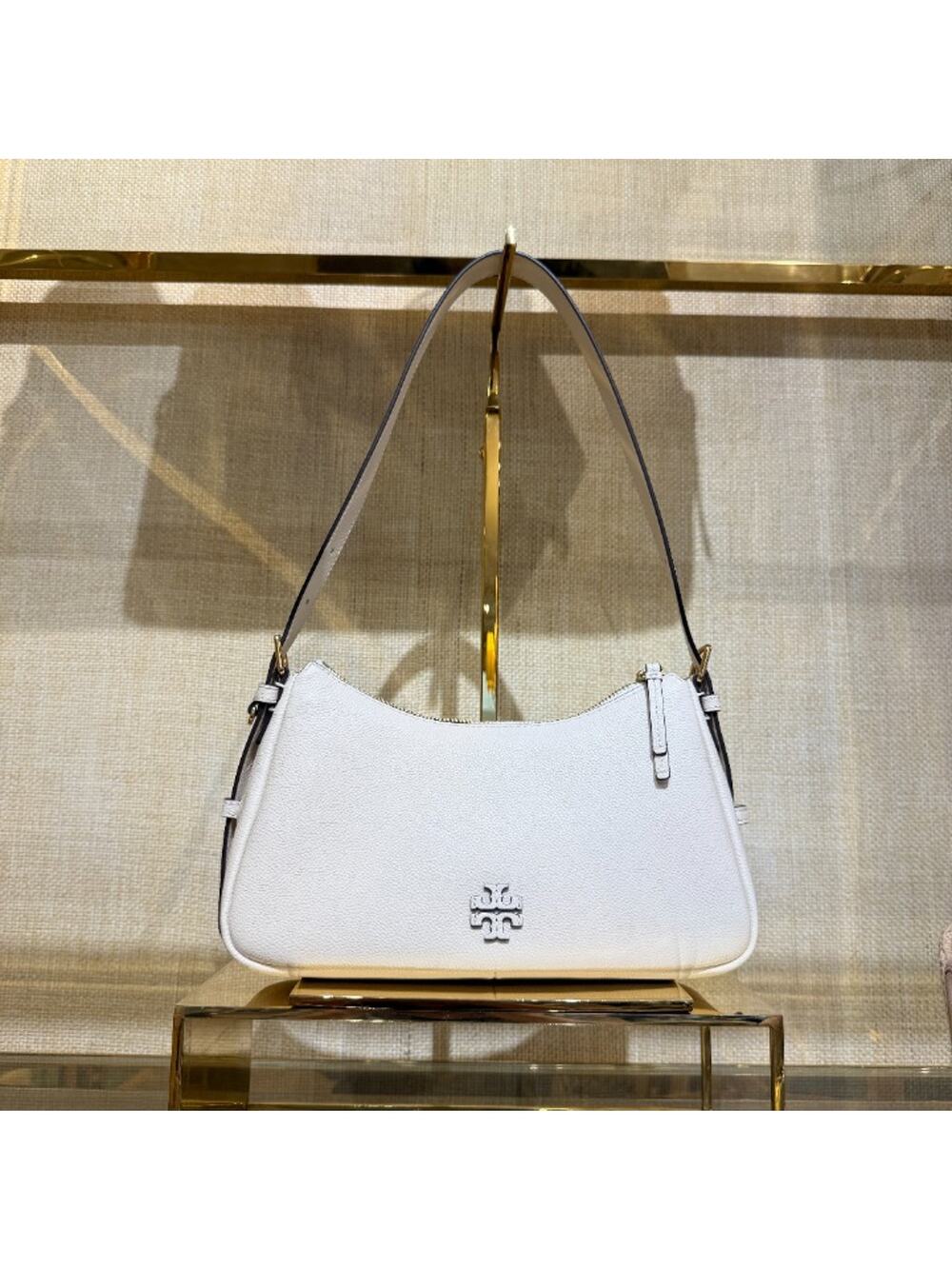 Tory Burch Thea Small Zip Top Shoulder Bag 177322 New Ivory $400